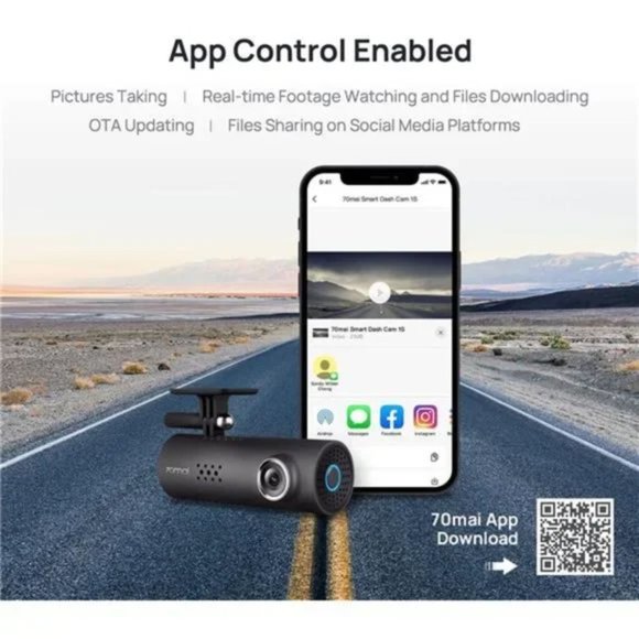 Smart Dash Cam 1S, 1080P Full HD, Smart Dash Camera for Cars - Picture 6 of 7